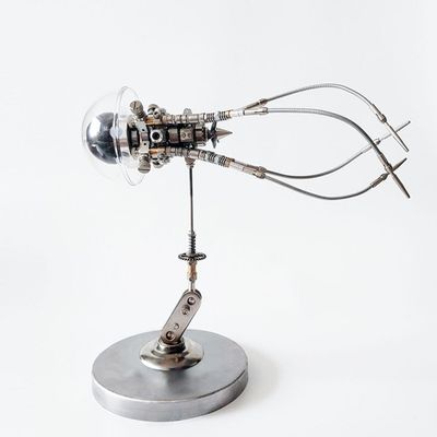 Goekhyrani Mechanical Puzzles Jellyfish, 3D Metal Steampunk Model Kits for Adults to Build, Bionic Oceanic Creature Creative Desk Ornament, Halloween/Christmas/Birthday Gifts(Kit Version/247PCS)