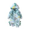 ZINTAOZT Kids Animal Cosplay Costume Baby Boys Girls Hooded Long Sleeve Flannel Jumpsuit Funny Halloween Clothes Homewear (Dinosaur Blue, 3-6 Months) view 1