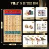 21 Inches Horse Racing Game, Horse Race Board Games with 11 Luxury Metal Horses,Thickened Wood Chessboard,Chips,Cards and Dice, Classic Wooden Table Top Board Games for Adults and Family view 3