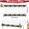 3 Pcs Christmas Disposable Tablecloth Christmas Trees Buffalo Plaid Black Plastic Table Cover Winter Snowflake Table Cover Decorative for Holiday Birthday Anniversary Party Decoration 52108 Inch view 2