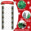 3 Pcs Christmas Disposable Tablecloth Christmas Trees Buffalo Plaid Black Plastic Table Cover Winter Snowflake Table Cover Decorative for Holiday Birthday Anniversary Party Decoration 52108 Inch view 3