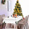 3 Pcs Christmas Disposable Tablecloth Christmas Trees Buffalo Plaid Black Plastic Table Cover Winter Snowflake Table Cover Decorative for Holiday Birthday Anniversary Party Decoration 52108 Inch view 4