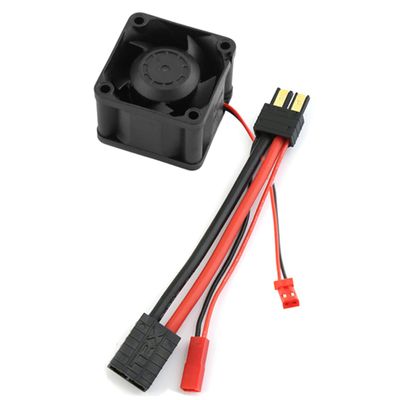 Aluminum RC Motor Heatsink w/Cooling Fan Upgrades Part for 1/8 4WD Sledge 95076-4 RC Monster Truck (Red)
