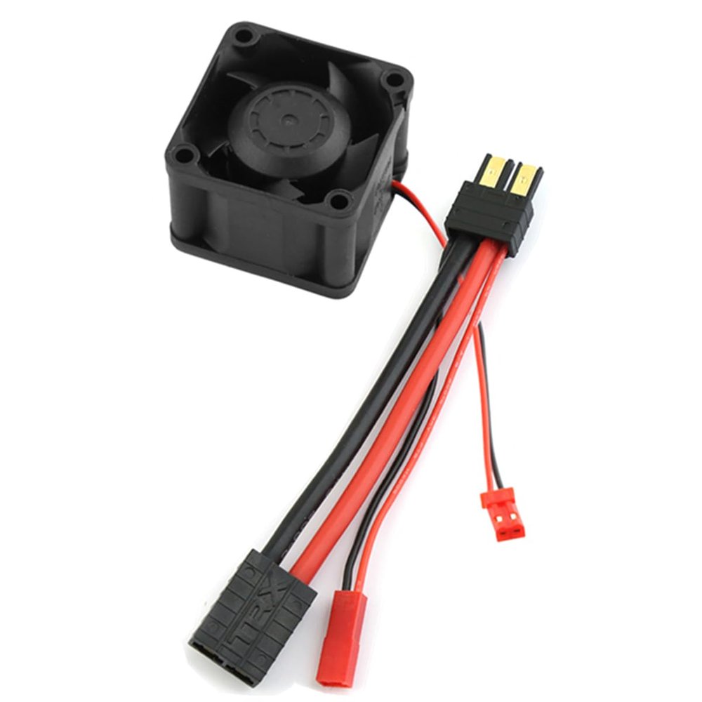 Aluminum RC Motor Heatsink w/Cooling Fan Upgrades Part for 1/8 4WD Sledge 95076-4 RC Monster Truck (Red)