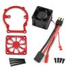Aluminum RC Motor Heatsink w/Cooling Fan Upgrades Part for 1/8 4WD Sledge 95076-4 RC Monster Truck (Red) view 3