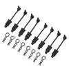 2 Sets RC Body Clip Retainer for Arrma 1/10 Big Rock 3S Granite 3S Kraton Outcast 4S Senton 3S Vorteks 3S Mega550 1/8 Infraction 3S Typhon 3S Vendetta 3S Upgrade Part,Replace #AR390165(Black view 1