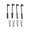 2 Sets RC Body Clip Retainer for Arrma 1/10 Big Rock 3S Granite 3S Kraton Outcast 4S Senton 3S Vorteks 3S Mega550 1/8 Infraction 3S Typhon 3S Vendetta 3S Upgrade Part,Replace #AR390165(Black view 2