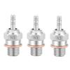 3PCS RC Glow Plugs No.3 N3 Hot 70117 Nitro Engine Parts Replace OS 8 for Losi HPI Redcat HSP Himoto 1/8 1/10 RC Car Truck BuggySilver view 1