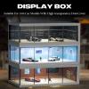 1/64 Scale Die-cast Model Car Display Case with LED Light and Acrylic Cover, Compatible with Famous Die-cast Cars, Miniature Car Model Display CaseModels and Figures Not Included (Blue Background) view 2