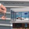 1/64 Scale Die-cast Model Car Display Case with LED Light and Acrylic Cover, Compatible with Famous Die-cast Cars, Miniature Car Model Display CaseModels and Figures Not Included (Blue Background) view 4