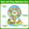 Duchong Learning Toy for Kids 1 2 3 Year Old Boys Girls, Spin and Sing Alphabet Zoo with Sounds, Interactive Educational Toys for Toddler 2-3, First Christmas 1st Birthday Gifts Toy view 4