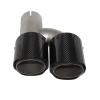 Accessories Titanium Alloy Exhaust Pipe Tail Nozzle H-Shaped Double Nozzle Carbon Fiber Tail Throat Four-Out Tail Throat SIL(Left 63mm Out 89mm) view 1