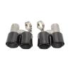 Accessories Titanium Alloy Exhaust Pipe Tail Nozzle H-Shaped Double Nozzle Carbon Fiber Tail Throat Four-Out Tail Throat SIL(Left 63mm Out 89mm) view 2