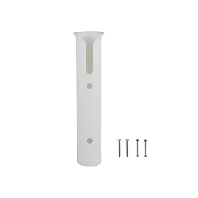 Ship Fittings Portable Lightweight Fishing Rod Portable Plastic Rack Pole Tube Mount Bracket Socket Fishing Marine Yacht Boat Accessorie Marine Hardware(White-1pcs)