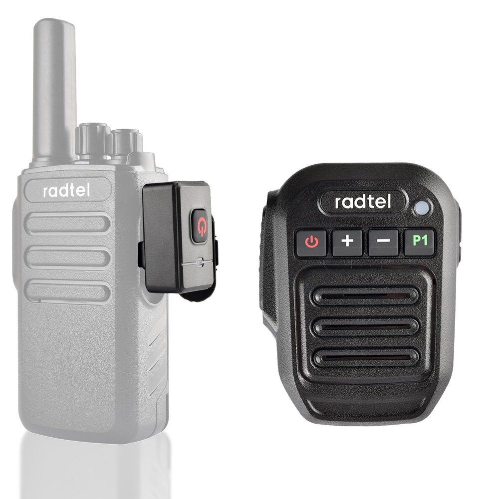 Walkie Talkie Bluetooth Handheld Speaker Mic Compatible with BaoFeng UV-5R BF-F8HP 5RM Quansheng Radios uv-k5 uv-k6 TD-H3 Radtel RT-900 RT-860 (Bluetooth V2)