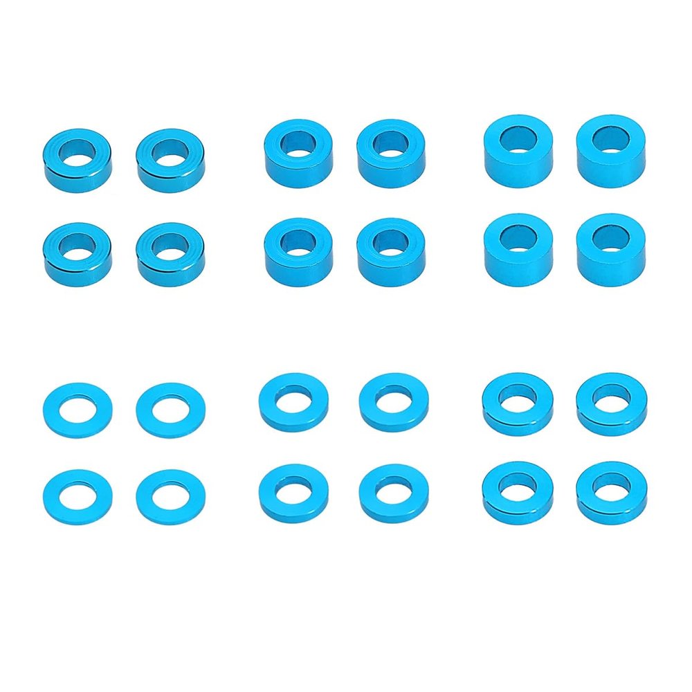 24Pcs M3 Screw Spacer Set 3mm Screws Flat Gasket Washer Spacer for Tamiya 53539 TT02 TT01 XV01 XV02 RC Car