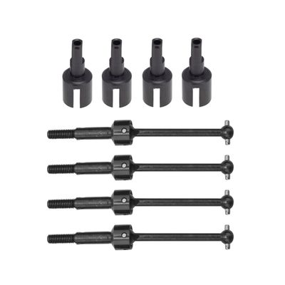 8Pcs Metal Drive Shaft CVD and Gearbox Joint Cup Differential Cup for Tamiya TT01 TT02 TT-01 1/10 RC Car Upgrade Parts