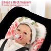 Infant Car Seat Insert, HNHUAMING Baby Car Seat Head & Body Support for Newborn, Ultra Soft Reversible Preemie Carseat Insert Cushion for Girls Boys, Fit CarSeat, Stroller, Swing, Bouncer, Pink Floral view 4