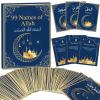 99 Names of Allah Flashcards Quran Verses Asma UI Husna Cards Eid Al Adha Learning Cards in Arabic and English Eid or Ramadan Gifts for Family Friends 5.73.1 Inches(Blue and Gold) view 1