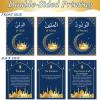 99 Names of Allah Flashcards Quran Verses Asma UI Husna Cards Eid Al Adha Learning Cards in Arabic and English Eid or Ramadan Gifts for Family Friends 5.73.1 Inches(Blue and Gold) view 3