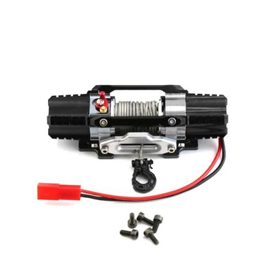 Dual Motor Metal Simulated Winch for 1/8 1/10 RC Crawler Car Axial SCX10 TRAXXAS TRX4 RC4WD D90 KM2 Upgrade Parts,Black