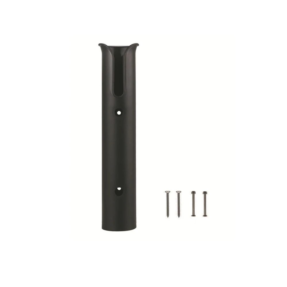 Ship Fittings Portable Lightweight Fishing Rod Portable Plastic Rack Pole Tube Mount Bracket Socket Fishing Marine Yacht Boat Accessorie Marine Hardware(Black-1pcs)