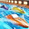 Aetheria Mini Remote Control Boat with Dual Motor & Dual Speed Modes, 1/43 RC Speed Boat Cruise for Lake River & Pool, Racing Sailboat for Adults 2024 Christmas - RTR Version view 2