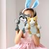 Animal Hand Puppets with Movable Mouth Plush Red Panda Stuffed Animal Hand Puppets Toys Interactive Plush Toys Kids Adults Animal Hand Puppets for Role Play Storytelling Show Theater view 3