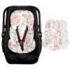 HNHUAMING Infant Car Seat Insert, Baby Car Seat Head & Body Support for Newborn, Ultra Soft Reversible Preemie Carseat Insert Cushion for Girls Boys, Fit Car Seat, Stroller, Swing, Bouncer, Pink view 1