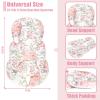 HNHUAMING Infant Car Seat Insert, Baby Car Seat Head & Body Support for Newborn, Ultra Soft Reversible Preemie Carseat Insert Cushion for Girls Boys, Fit Car Seat, Stroller, Swing, Bouncer, Pink view 2