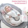 HNHUAMING Infant Car Seat Insert, Baby Car Seat Head & Body Support for Newborn, Ultra Soft Reversible Preemie Carseat Insert Cushion for Girls Boys, Fit Car Seat, Stroller, Swing, Bouncer, Pink view 3