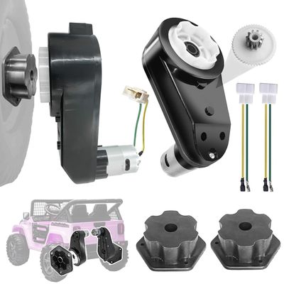 2PCS 12 Volt RS550 40000 RPM High-Speed Motor Gearbox for Power Wheels Motor,Pair of 12V Motors Engine for Ride-On Replacement Parts,2 Free Coupler (Blck Coupler)