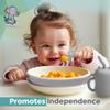 LittleWhispers Baby Silicone Spoons - Self Feeding 6 Months - Infant, Toddler, & Kid Friendly Utensils - First Stage, Baby Led Weaning - 4 Pack Utensil Set (Neutral) view 4