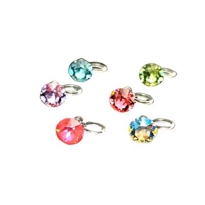 Invisible Transparent Resin Ear Cuff, No Piercing with Diamond Accents