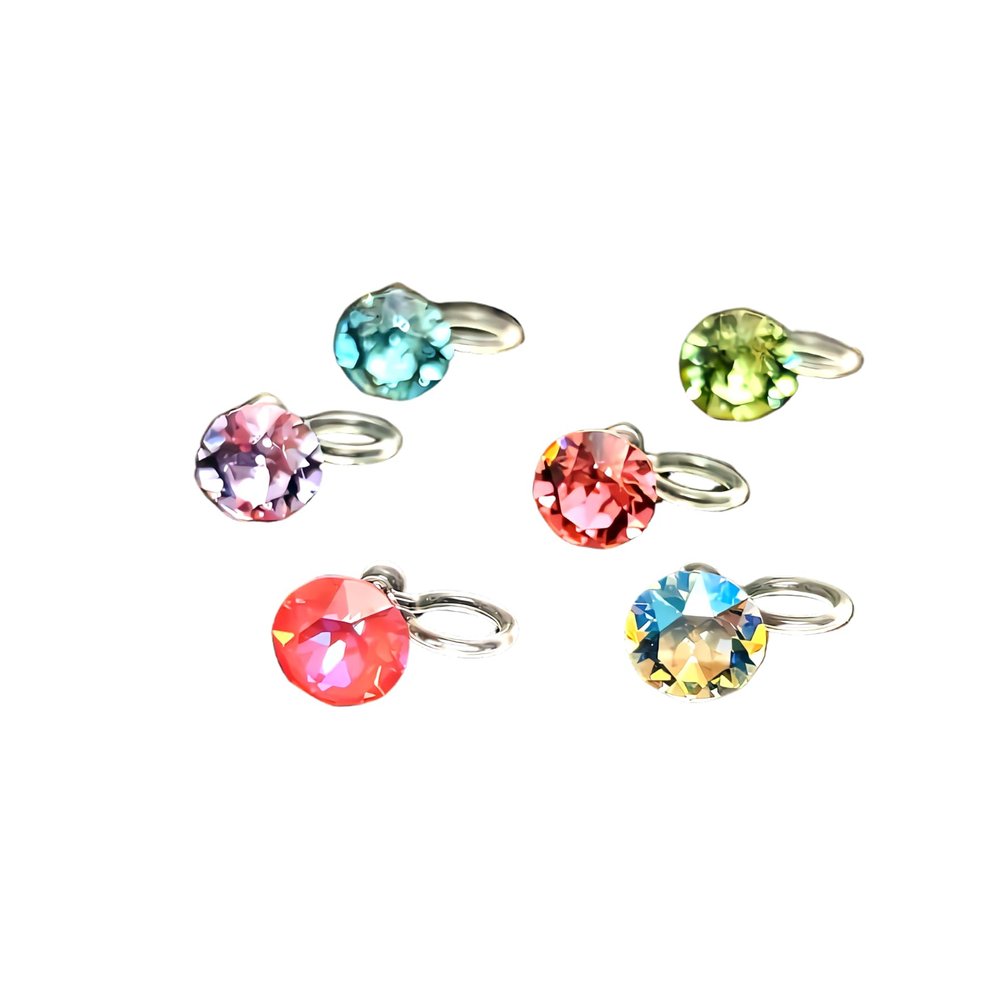 Invisible Transparent Resin Ear Cuff, No Piercing with Diamond Accents