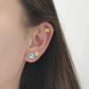 Invisible Transparent Resin Ear Cuff, No Piercing with Diamond Accents view 2