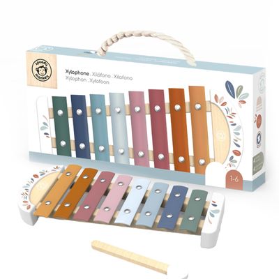 SPEEDY MONKEY Colorful Xylophone  8 Tuned Metal Keys with Wooden Mallet, Safe Musical Toy for Toddlers 1+ Years, Enhances Sound Exploration, Learning & Coordination
