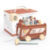 Speedy Monkey Bus Pounding Bench, Pull-Along Bus with Hammering Activity, 8 Wooden Characters, Enhances Hand-Eye Coordination, Safe Design, Non-Toxic Paint, Educational Toy for Kids 2-5 Years view 1