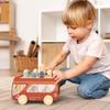 Speedy Monkey Bus Pounding Bench, Pull-Along Bus with Hammering Activity, 8 Wooden Characters, Enhances Hand-Eye Coordination, Safe Design, Non-Toxic Paint, Educational Toy for Kids 2-5 Years view 2