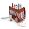 Speedy Monkey Bus Pounding Bench, Pull-Along Bus with Hammering Activity, 8 Wooden Characters, Enhances Hand-Eye Coordination, Safe Design, Non-Toxic Paint, Educational Toy for Kids 2-5 Years view 4