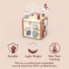 Speedy Monkey 5-in-1 Activity Cube, Educational Wooden Toy with Bead Maze, Shape Sorter, Gears, Puzzle & More, Develops Social, Communication & Numeracy Skills, Non-Toxic Paint, Ideal for Kids view 4