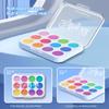 Pretend Makeup Kit for Girls, 11 Pcs Kids Cosmetic Pretend Play Beauty Make Up Set, Not Real Eye Shadow Blush Palette Lipstick wit Hand Bag, Blue view 2