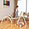 Montessori Wooden Climbing Frames | Indoor Climbing Set with Ramp & Cushion | Montessori Rocker with Pillow | Montessori Playground Climbing Set with Rockwall Ramp (Jungle) view 2