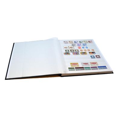 Supersafe Stock Book for Stamp Collection, 9 x 12 inches, 16 Linen Pages, 288 Strips