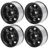1.55 Inch Universal RC Wheel Rim Hub for AX90069 Crawlers, Zinc Alloy Material for Improved Stability and Performance 1.55 Beadlock Wheels 4Pcs (Black) view 1