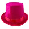 Carnavalife Felt Cup Hat Satin Hat Round Wizard with Satin Ribbon for Adults and Children (Fuchsia) view 2