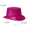 Carnavalife Felt Cup Hat Satin Hat Round Wizard with Satin Ribbon for Adults and Children (Fuchsia) view 3