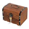 Indoor Money BoxesWooden Money BankPiggy Bank Wooden Money Bank with Lock,Piggy Bank Can be Taken Out,Retro Savings Jar for Family Adult Free Standing Keepsake Unbreakable(Small) view 1