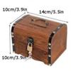 Indoor Money BoxesWooden Money BankPiggy Bank Wooden Money Bank with Lock,Piggy Bank Can be Taken Out,Retro Savings Jar for Family Adult Free Standing Keepsake Unbreakable(Small) view 2