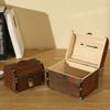 Indoor Money BoxesWooden Money BankPiggy Bank Wooden Money Bank with Lock,Piggy Bank Can be Taken Out,Retro Savings Jar for Family Adult Free Standing Keepsake Unbreakable(Small) view 3